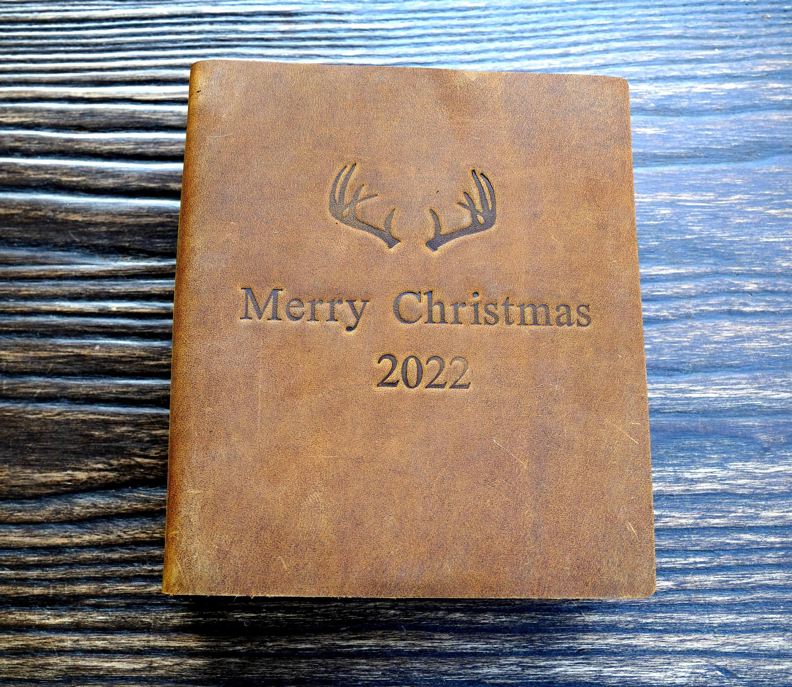 Personalized Leather Photo Album Christmas Gift for Him and Her