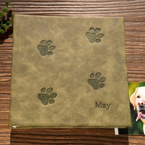 Personalized Photo Album with Pockets,Pet Album,Cat Album ,Dog Album,My Pet Memories Book