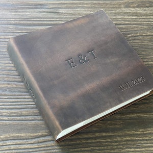 Personalized Photo Album with Pockets Anniversary Gift Christmas Gift Valentine&#39;s Day Gift for Him and Her