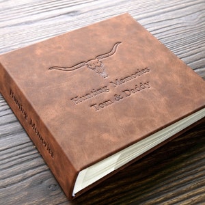Album photo personnalisé 4 x 6 avec pochettes, album de chasse, notre livre d'aventures, cadeau d'anniversaire pour lui