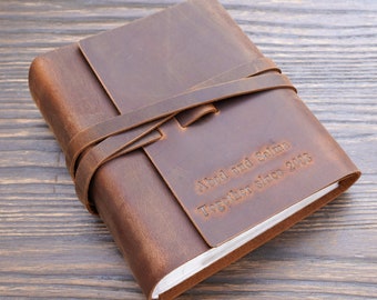 Personalisiertes Fotoalbum 100/200/300 Fotos Leder Fotoalbum mit Hüllen Vintage Collection Album
