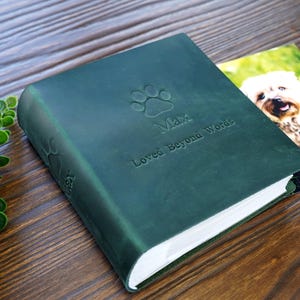 Personalized Photo Album with Pockets,Pet Album,Cat Album ,Pet Momory Book,Dog Album Gift for My Dog Cat