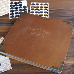 Personalized Scrapbook Album,Photo Album,Photo Memory Book,Leather Sleeve Album,Family Album,Personalized Gift