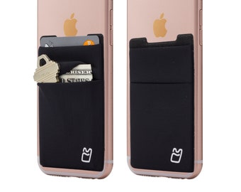 Stick On Cell Phone Wallet and Card Holder (Two Pack)