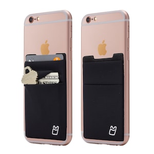 Stick On Cell Phone Wallet and Card Holder (Two Pack)