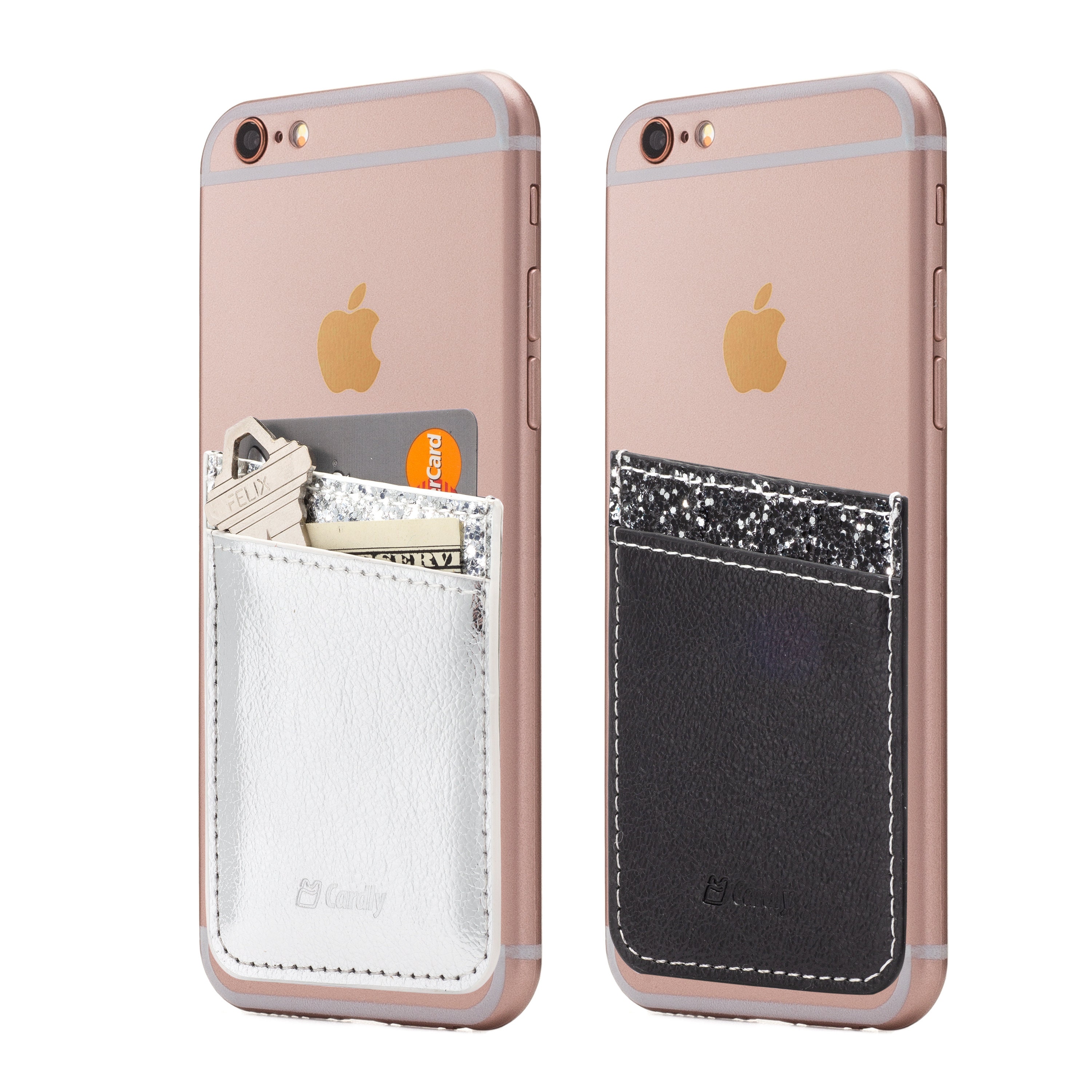 Two Metallic Cell Phone Stick On Wallet Card Holder Phone Etsy