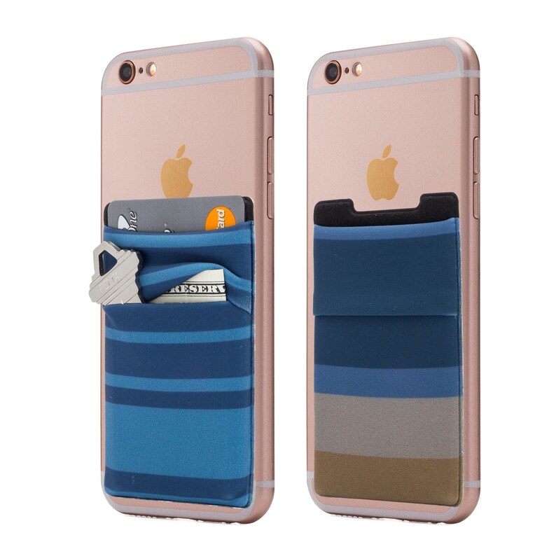 Two Stretchy Cell Phone Stick On Wallet Card Holder Phone Etsy
