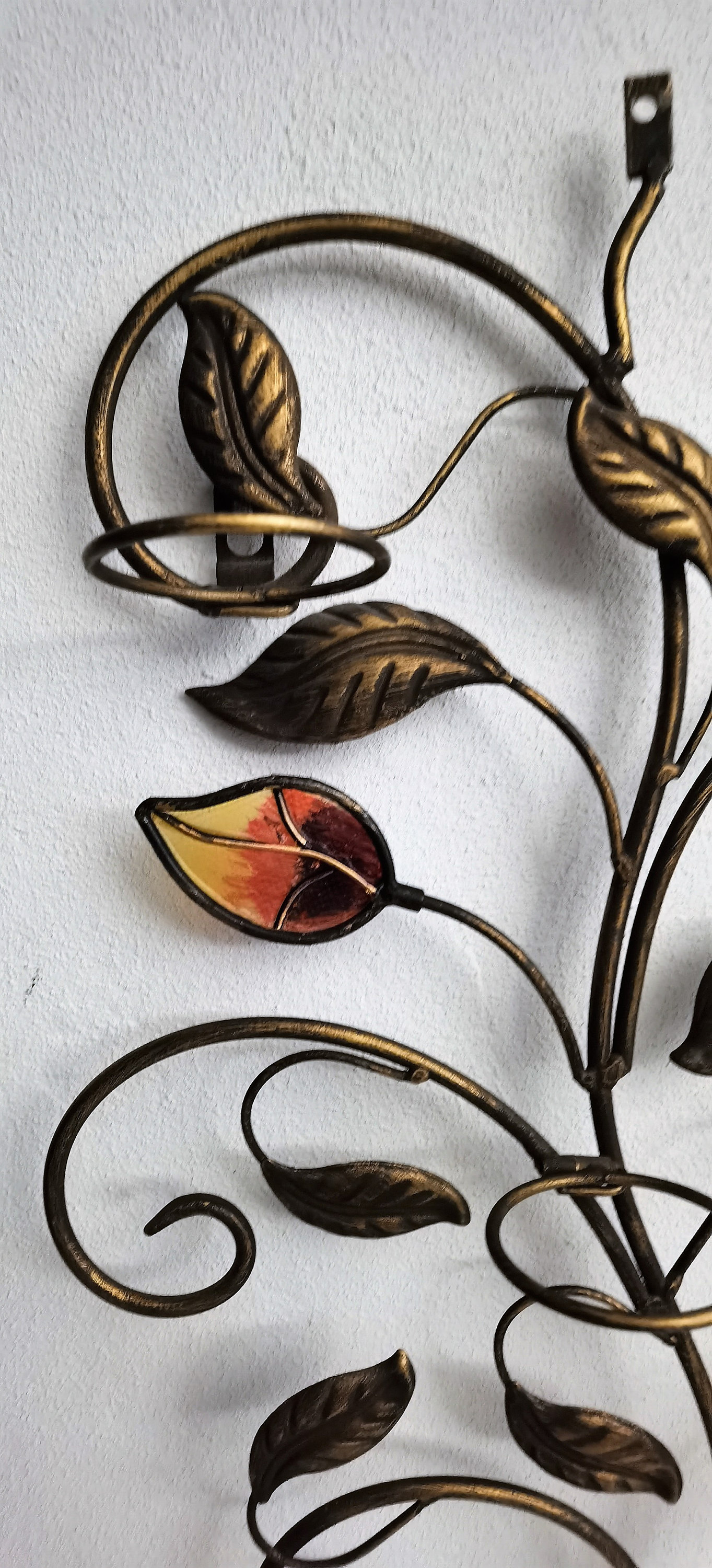 Vintage Metal Iron Wall Sconce Leaf Shape Candle Stick Holder Wall Decor -  Etsy, image size:1363x3000