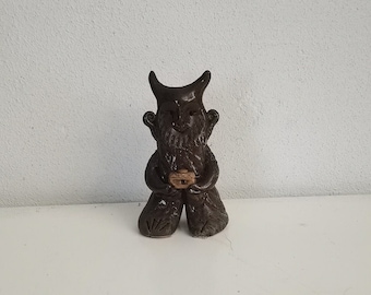 Vintage Ceramic devil figurine / Ceramic Devil / Halloween Decorations / Home Decor / Halloween/ lucifer Figurines , christmas gift .