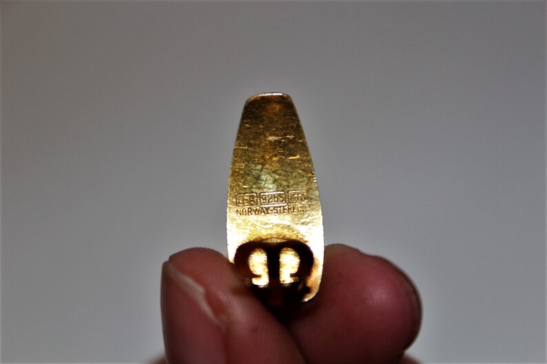 Vintage Norwegian David Andersen ONE Clip On Earring Sterling Silver D-A 925s Norway Jewelry Scandinavian Viking