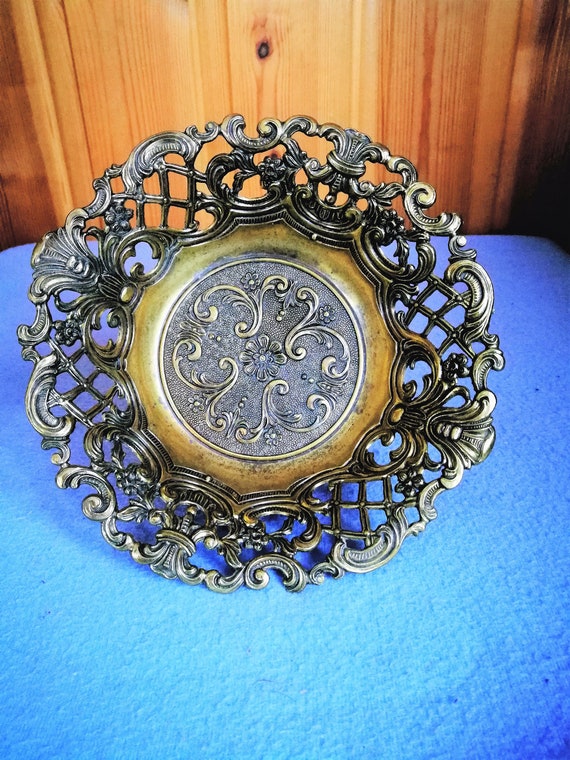 Italien Bol Maîtresse Vintage Mod En Service Laitonbronze Filigrane De Lourd Massif Dep GSUzVLqMp