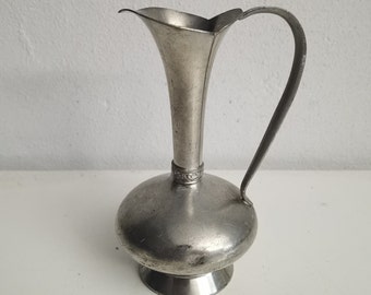 Vintage Norwegische Zinn Norge Tinn Henkel Vase Krug Krug Karaffe Norwegen Viking Skandinavisches Dekor