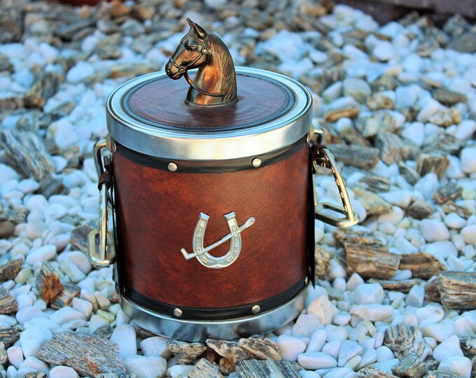 Vintage Metal Leather Horse Head & Shoe Stirrups Lid Etsy