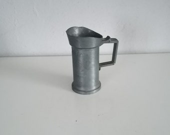Vintage Old German Pewter Measuring Cup, Measuring Tankard Antique Germany - misurino, collezionabile, regalo di Natale, arredamento della cucina.