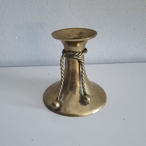 Vintage Small Brass Candle Holder , CandleStick Holder, Table Centerpiece / brass candle holder / Christmas gift  / Home Decor .