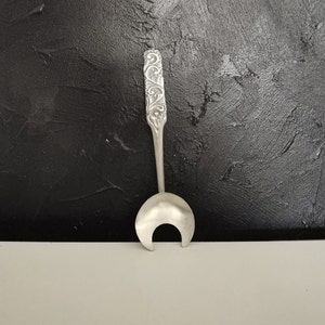 Vintage Norwegian roemaling Pewter Salad Server Fork, Viking Heilag Olav Boat Ship,Scandinavian Design norwegian pewter salad fork roemaling