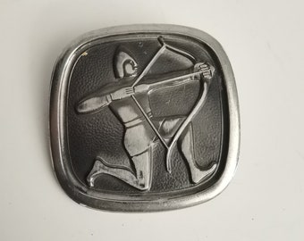 Vintage norway tinn HS pewter brooch  Norwegian Pewter Pin Viking Art Scandinavian Metal Jewelry,  viking heilag olav .