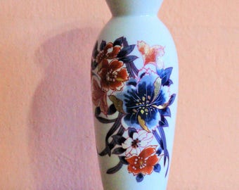Vintage Japanese Porcelain Laudel Windflower Floral Vase Made in