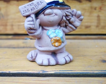 Jie Gantofta Vintage Svezia Troll Eva Jarenskog Design Swedish Gnome Figurine