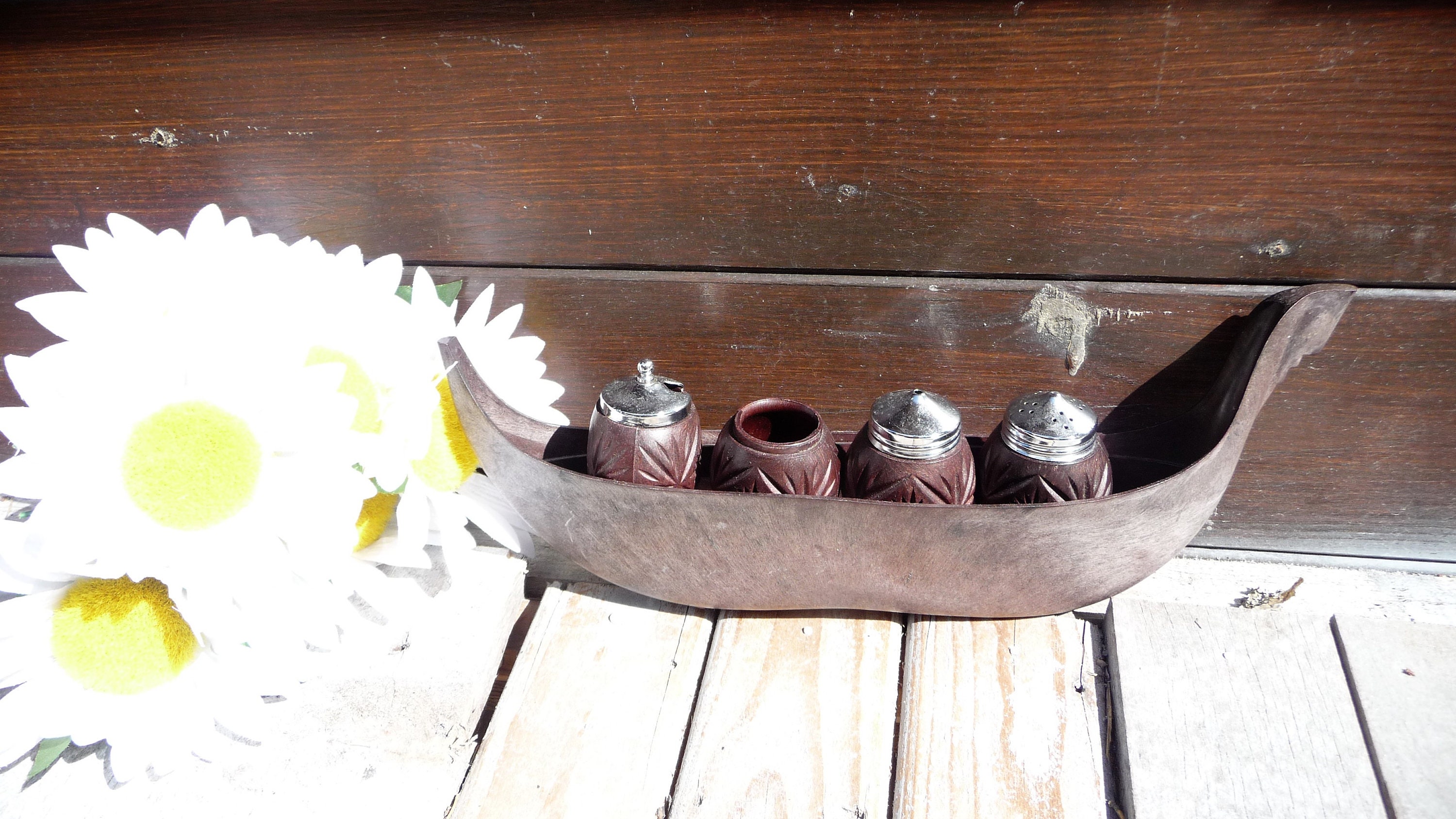 Vintage Hard Plastic Cruet Set With Boat Ship Shaped Tray Etsy Ireland