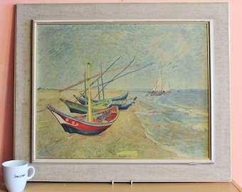 ゴッホ展 絵画セット グラジオラス 浜辺の漁船 グラジオラス ゴッホ展