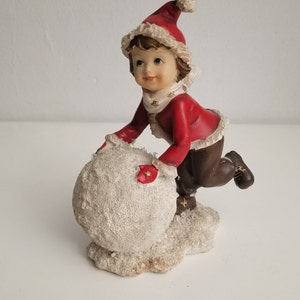 Figura vintage divertida de diseño de caramelo de noruega, figura escandinava de gnomo del bosque de Noruega, hecha a mano en excelentes condiciones. imagen 2