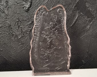 Vintage Swedish Paperweight, Sweden - Sweden Glass Viking Paper weight -viking paperweigth - Scandinavian Modern Mid Century Glass Art .