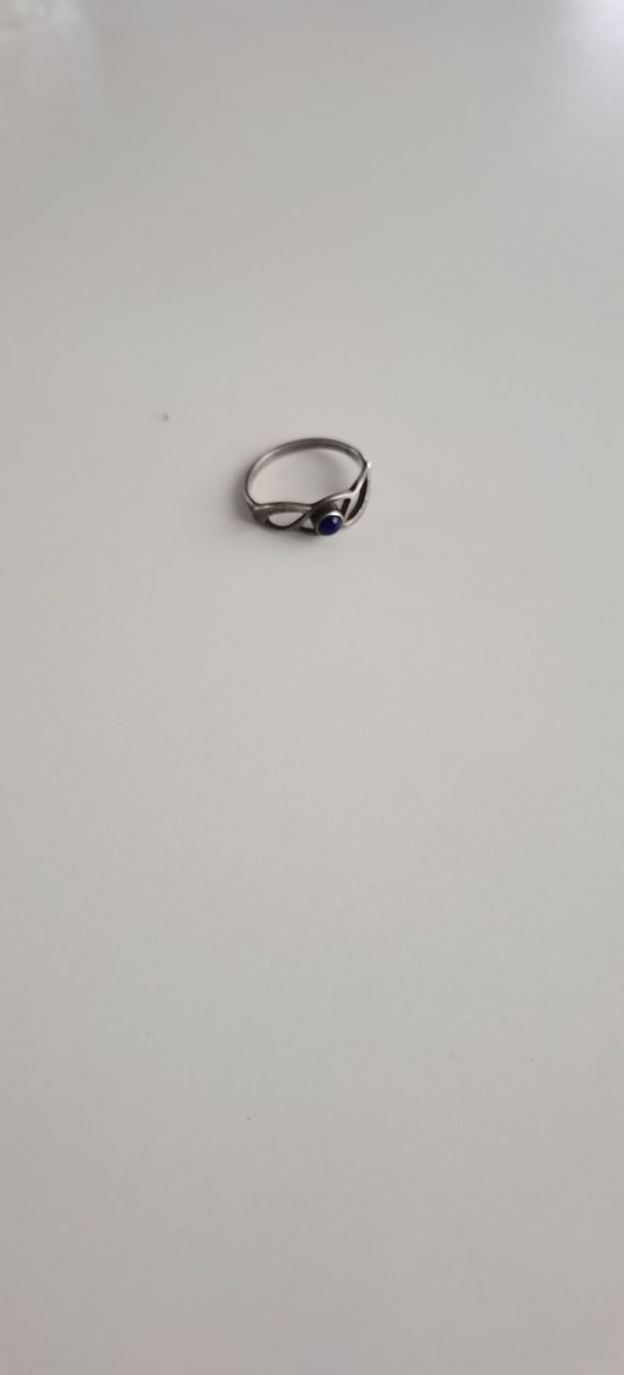 Vintage Soviet ring, Thin silver ring, Small ring… - image 2