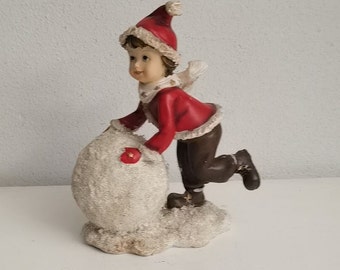 Vintage Funny norway candy design figurine , Scandinavian Norway Forest Gnome Figure , handmade in excellent condition .