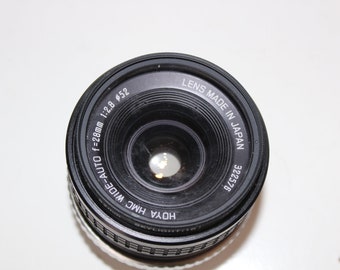 Exc Hoya HMC Wide Auto 28mm f/2.8 Weitwinkelobjektiv Minolta MC-Mount Sony m4 / 3, Weihnachtsgeschenk, made in japan - Kameraverlängerung.