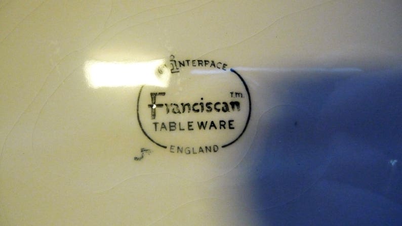 Floral Plate Farmhouse Kitchen English Serving Tray Vintage Franciscan Pottery England Ceramic Platter Retro Flowers
