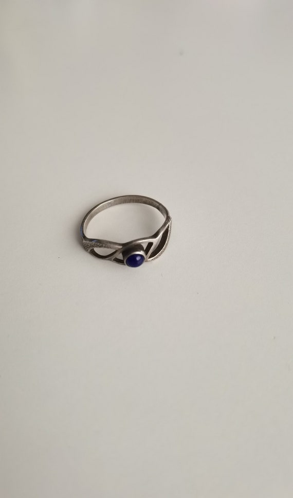 Vintage Soviet ring, Thin silver ring, Small ring… - image 3