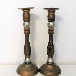 Solid plastic Candle Holders Set Of 2, plastic Candlestick Holders, Shabby Chic Rustic Home Decor Pair plastic candlesticks- Home decoration