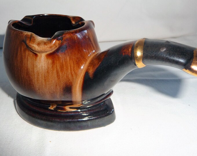 Vintage Pipe Shaped Ashtray Ceramic Pipe Ashtray Home Decor Etsy