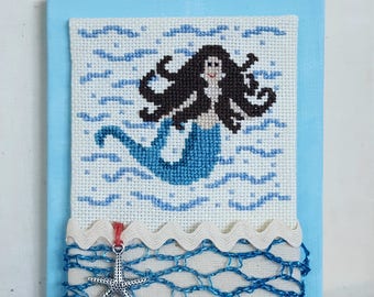 Sirène Mini Cross Stitch PDF Modèle numérique TÉLÉCHARGEMENT INSTANTANÉ