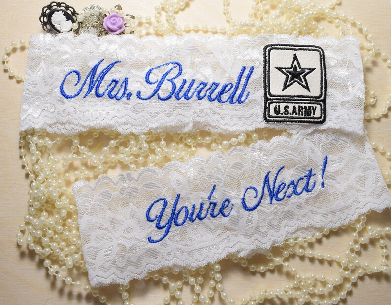 Military Wedding Garters Army Wedding Garter Set Wedding Etsy