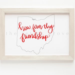Ohio State- How Firm Thy Friendship with State of Ohio Wall Art