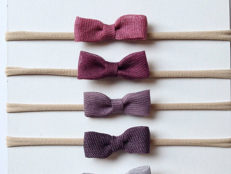Jewel Tone Collection Bow Headbands Nylon Baby Infant Etsy