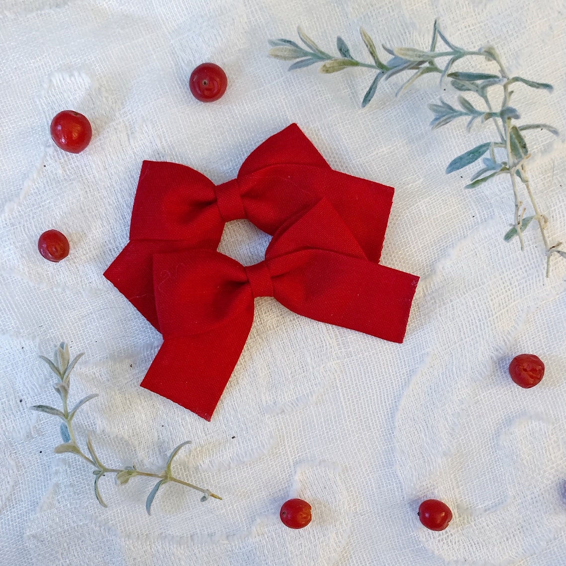 Scarlet Red Hair Bow Baby Girl Bow Newborn Bow Headband Etsy