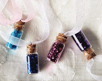 Fairy Dust Necklaces, Little Girl Necklaces, fairy dust, birthday gift, Little girl gift, accessory, tiny, charm necklace, jewelry, fantasy