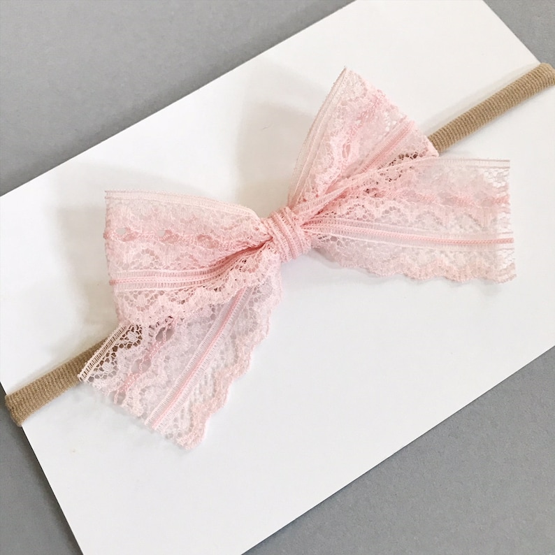 pink bow headband baby