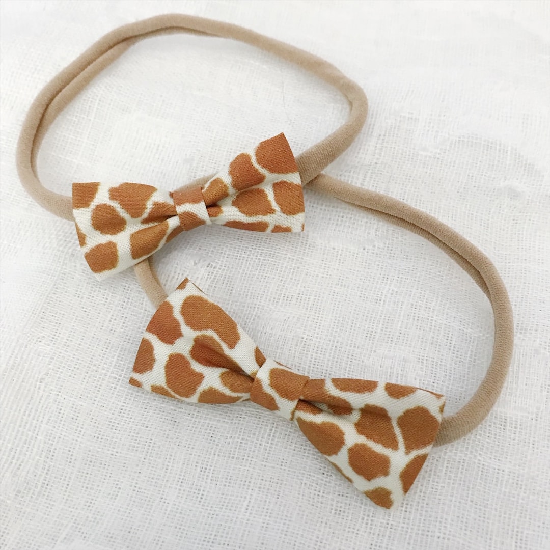 Giraffe Print Bow Safari Bow Animal Print Bow Animal Print - Etsy