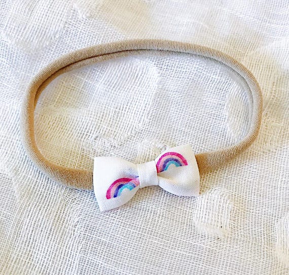 Preemie Headband, Rainbow Baby Bow, micro preemie headband, Preemie Baby Bow, New Baby Gift, Baby Shower Gift, Tiny Bow, Petite Hair Bow