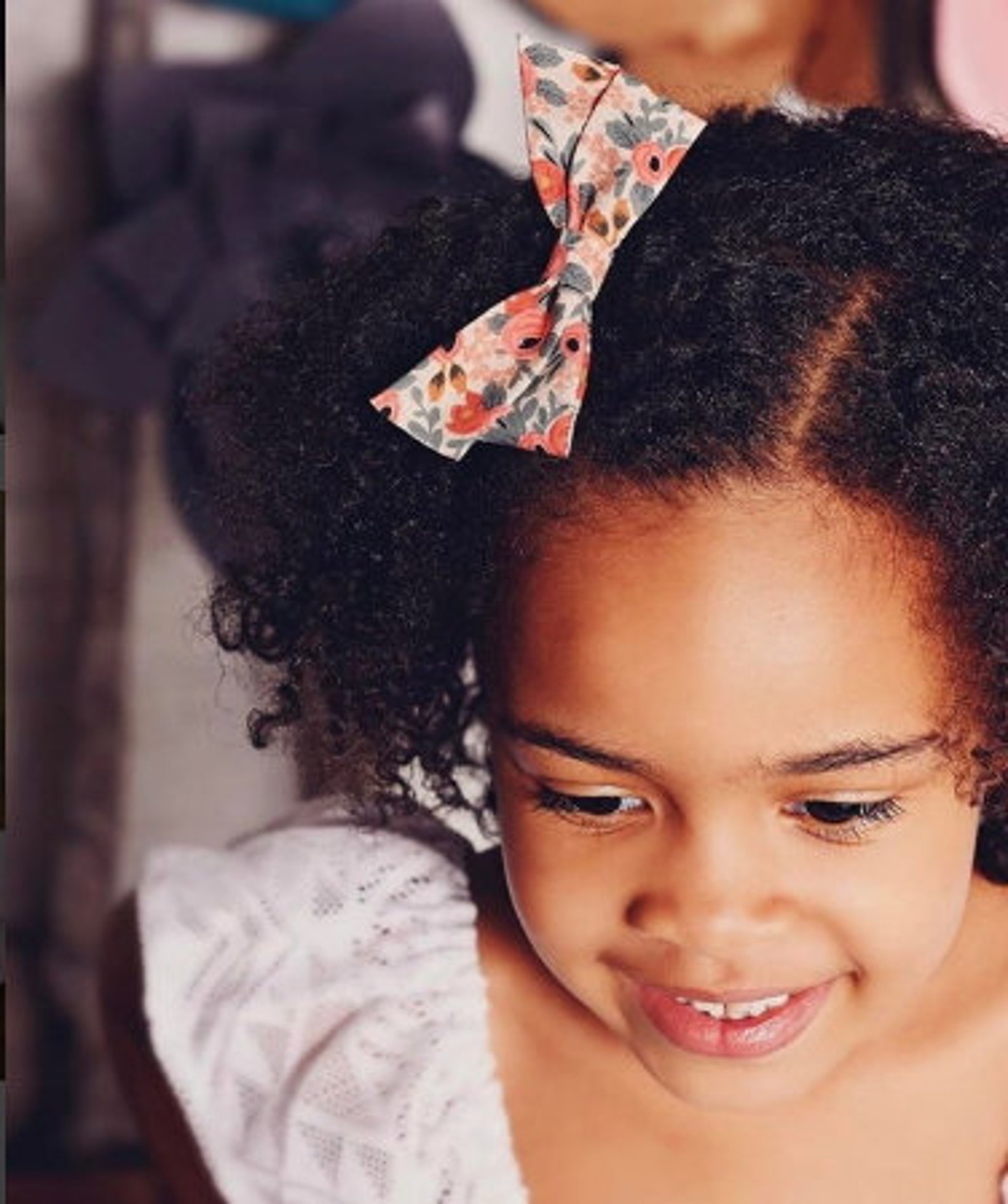 Baby Girl Bows Peach Floral Hair Bow Clip Baby Bow Headband Etsy