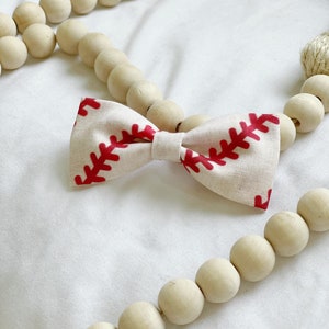 Baseball hair bow, Sports Hair Bow or Bow Tie, Baseball Fans, Baseball Bow Headband, Baseball Lover Bow, Baseball Fan Gift