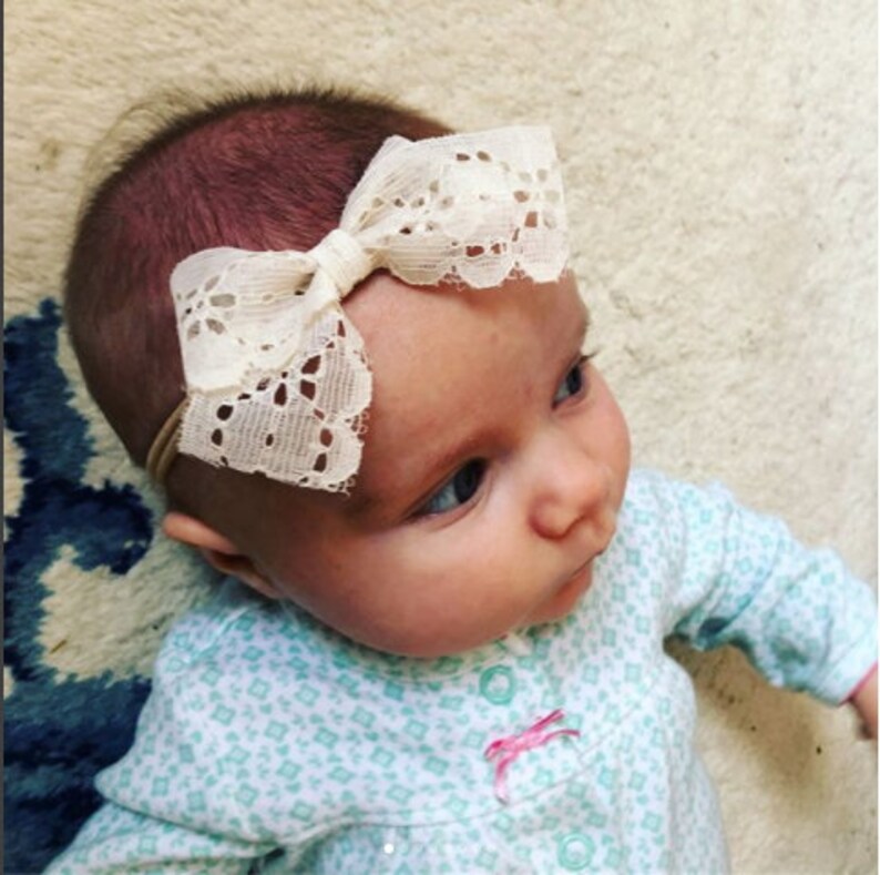 Little Girls Hair Bow Headbands Newborn Bows Newborn Etsy
