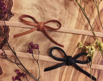 Brown Leather Headband, Gift Newborn, Black Leather Bow Headbands. Saddle Brown Bow, nylon baby headband, baby girl headband, baby headband