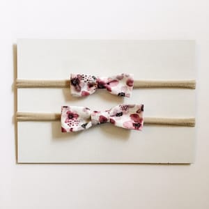 Newborn Bows, Newborn Headbands, Pink Flower Baby Bow, Toddler Bow, Infant Bow, Newborn Headband, Baby Shower Gift, Baby Girl Bow