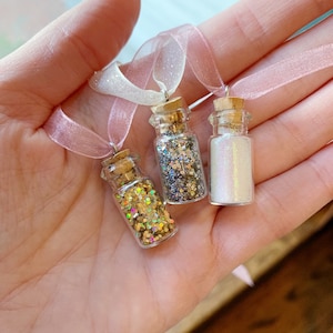 Fairy Dust Necklaces, Little Girl Necklaces, fairy dust, birthday gift, Little girl gift, accessory, tiny, charm necklace, jewelry, fantasy immagine 2
