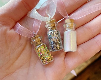 Fairy Dust Necklaces, Little Girl Necklaces, fairy dust, birthday, Little girl gift, accessory, tiny, charm necklace, jewelry, fantasy